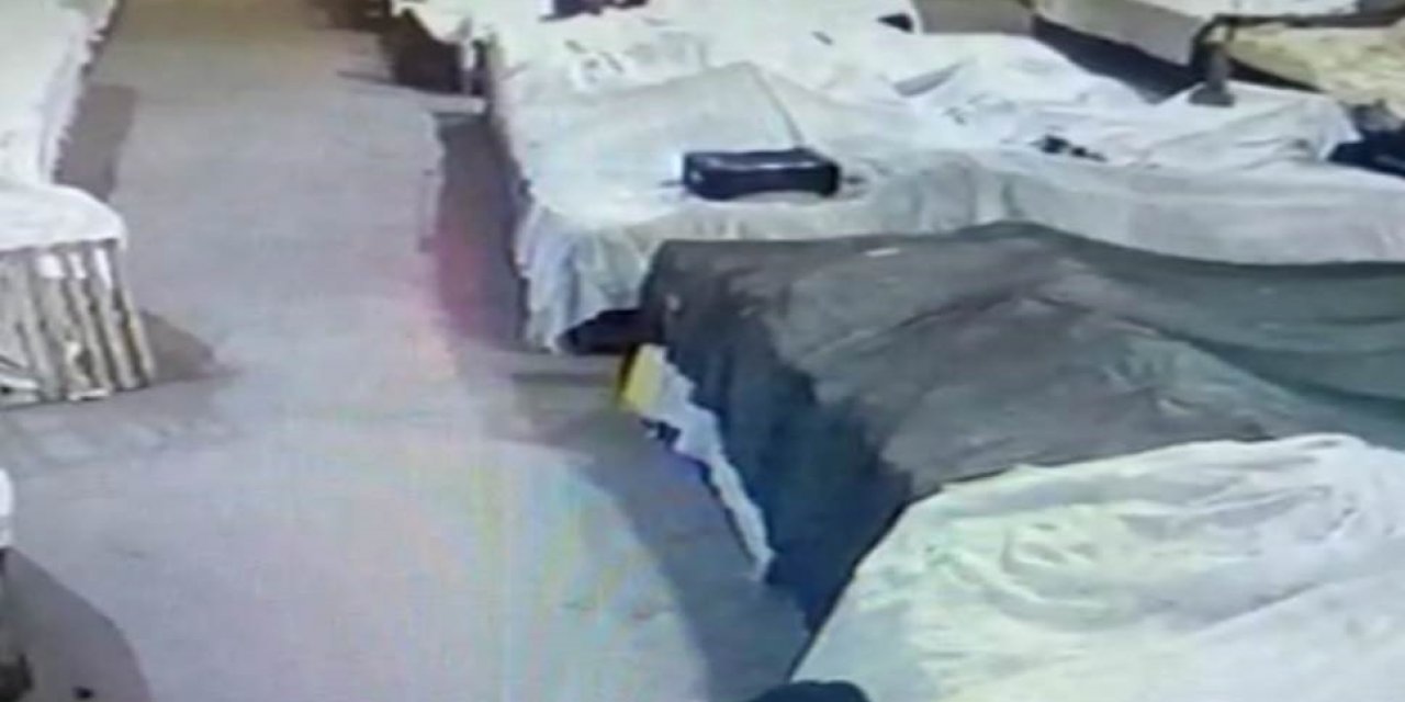 Kundaklama anı güvenlik kamerasında