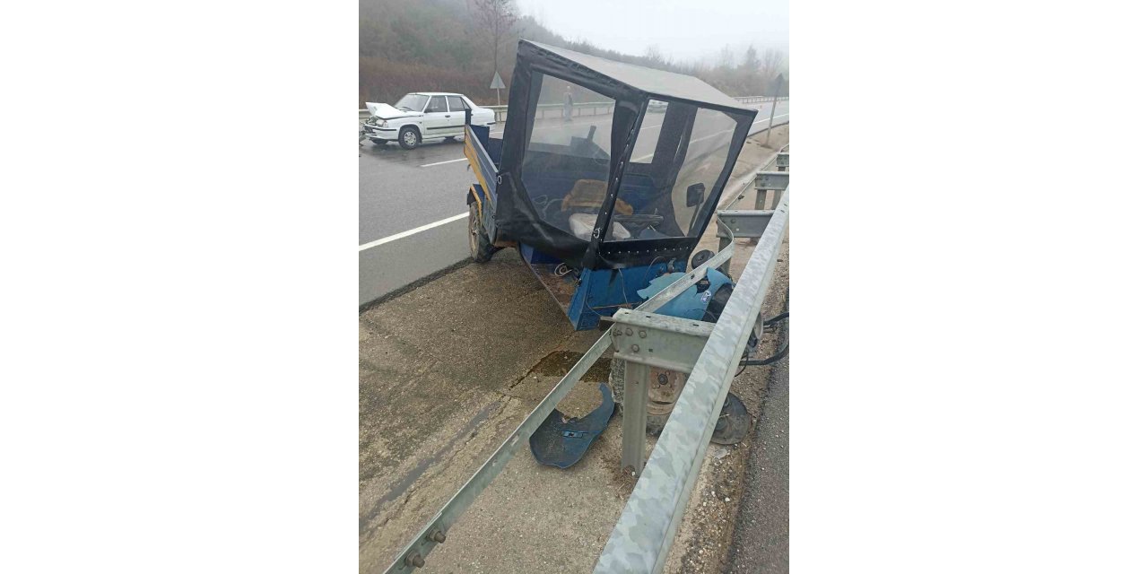 D-140’da otomobil ile patpat çarpıştı: 2 yaralı