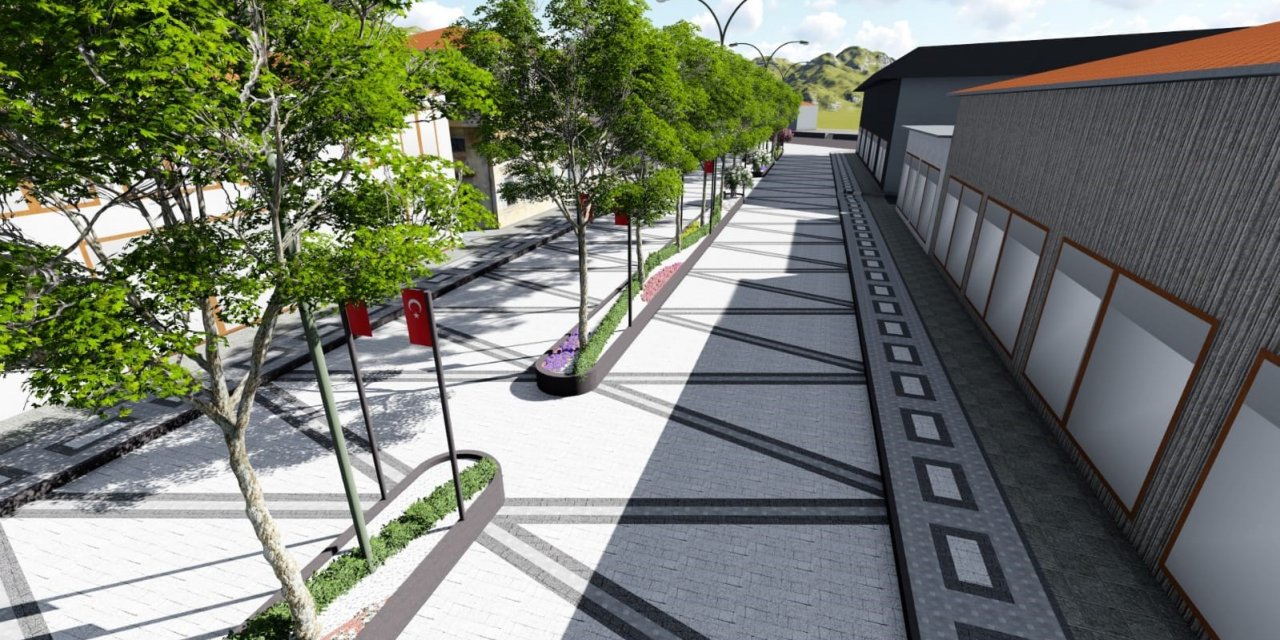 Ortaklar Atatürk Caddesi’nin çehresi değişiyor