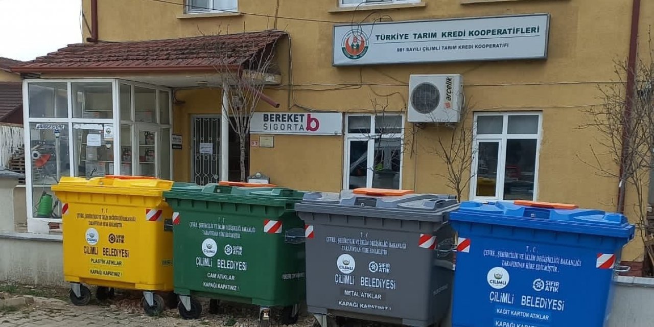Çilimli’de çöpler geri dönüşüme