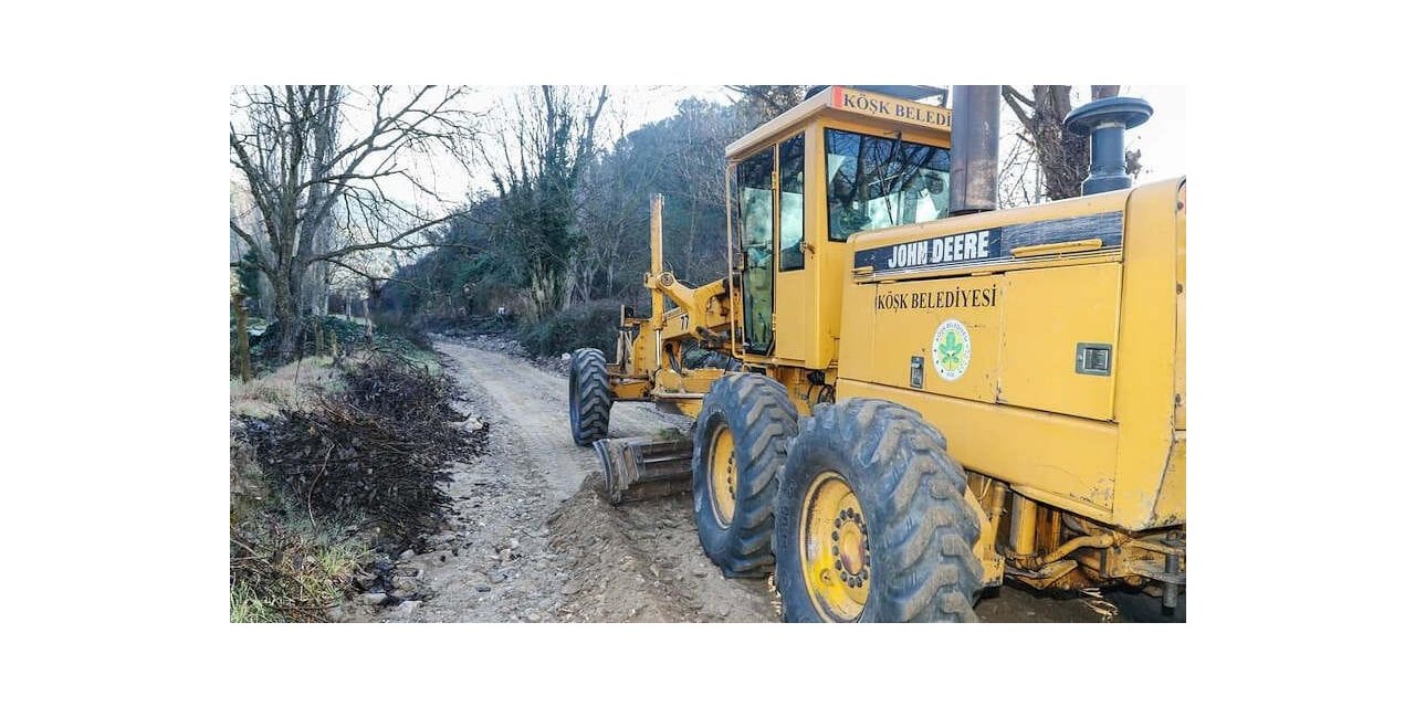 Köşk Belediyesi, yol düzenleme çalışmalarına devam ediyor