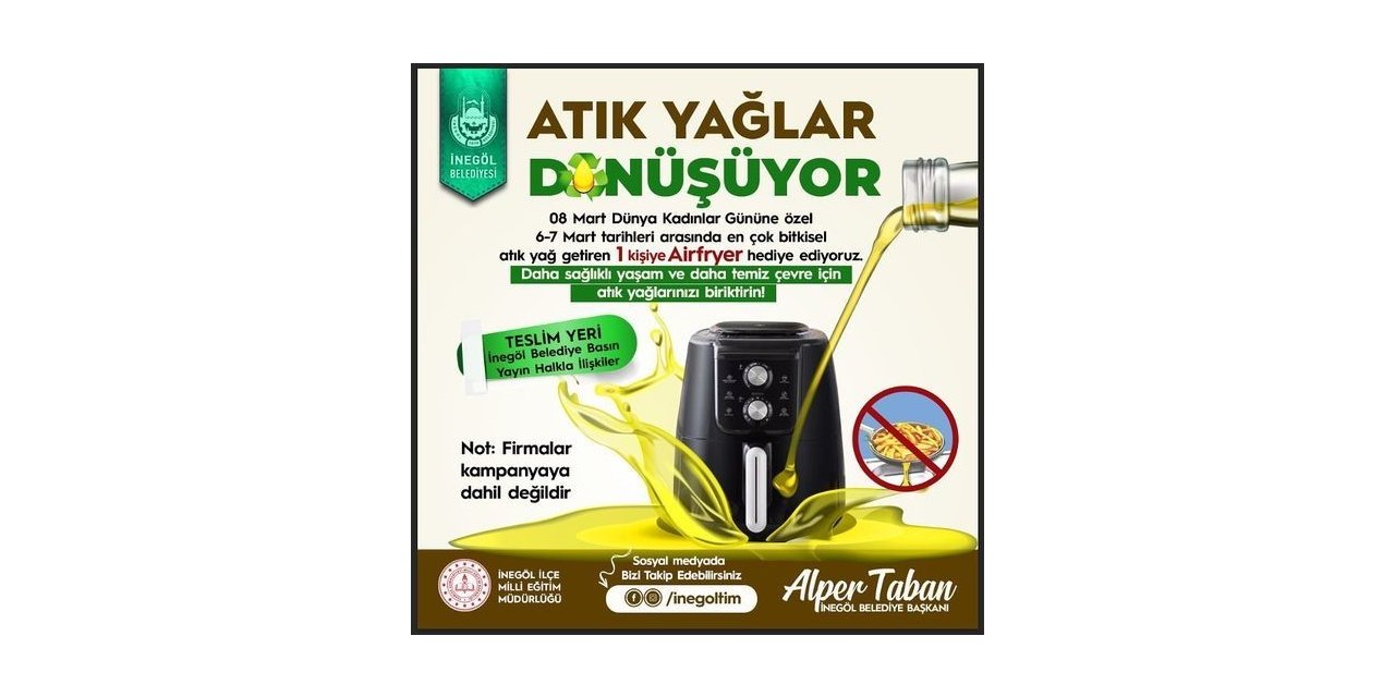 Kadınlar Gününe Özel Airfryer ödüllü atık yağ kampanyası başlıyor