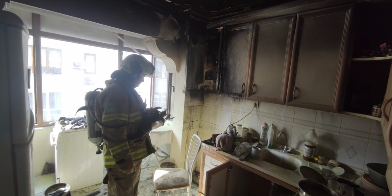 Eski başhekimin evinde aspiratörden yangın çıktı