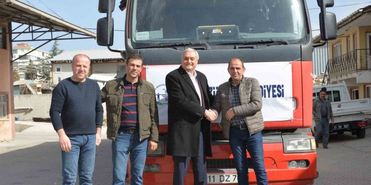 Bozüyük Belediyesi un yüklü 11’inci yardım tırı Kahramanmaraş’a yola çıktı