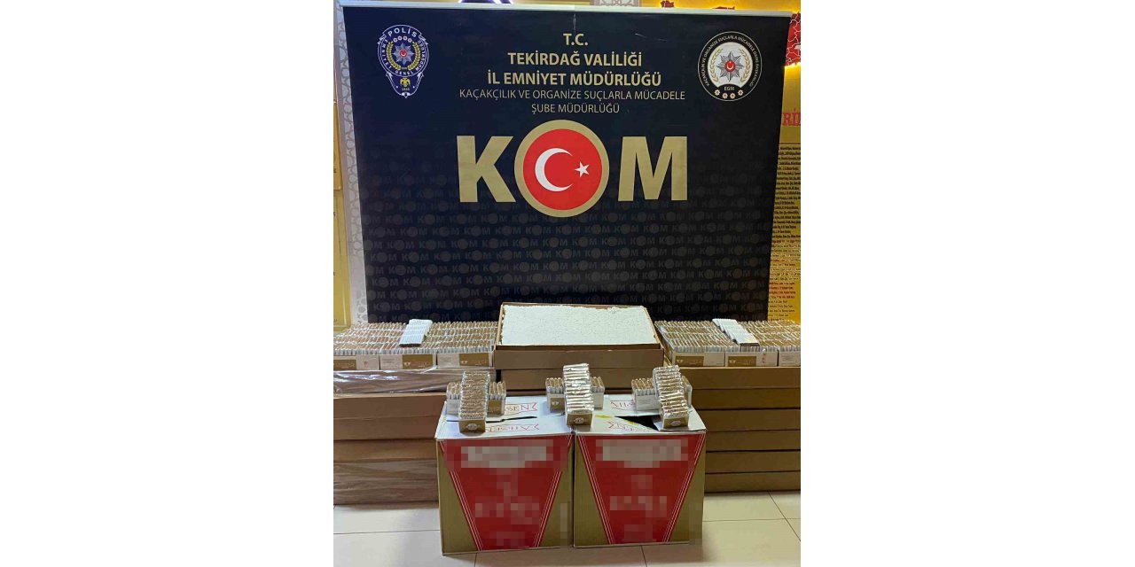 Tekirdağ’da 115 bin adet makaron ele geçirildi