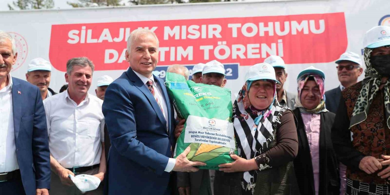 Denizli’de 3500 üreticiye 85 bin kilogram silajlık mısır tohumu dağıtıldı