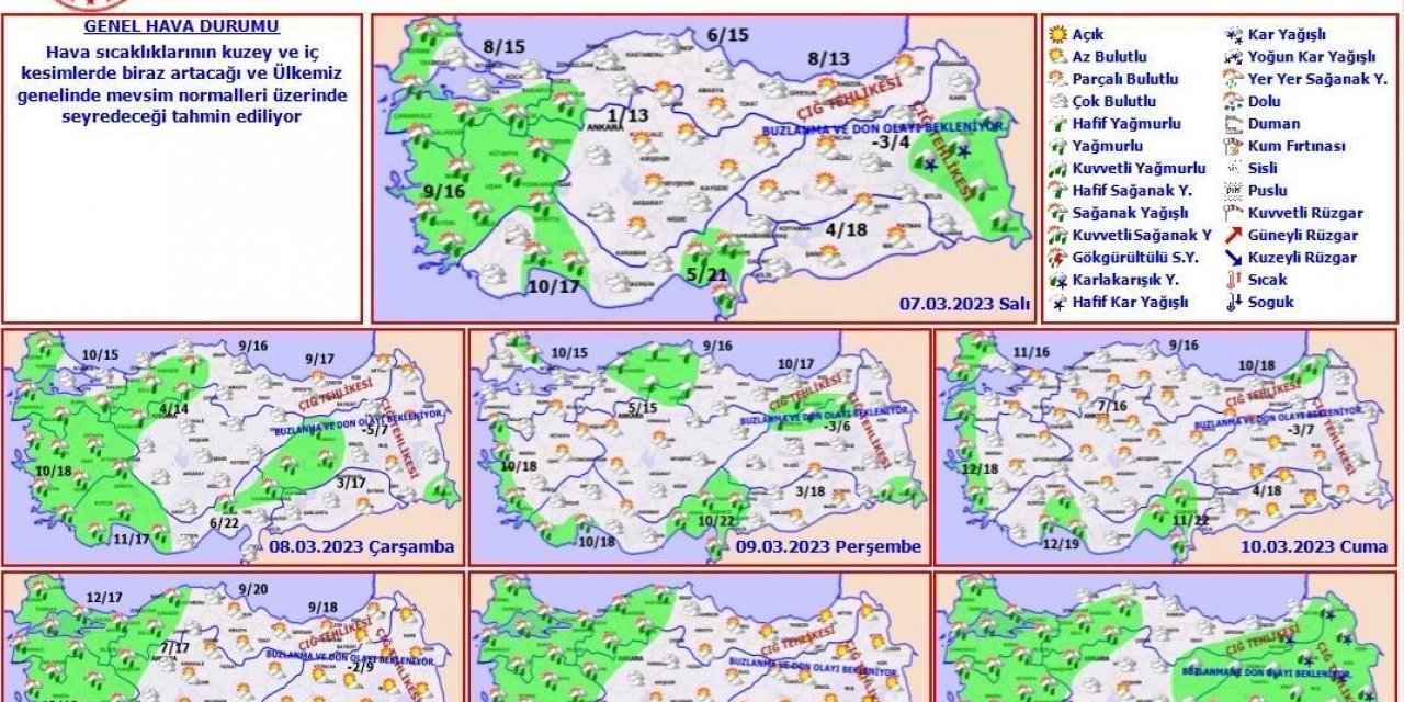 Sıcaklıklar mevsim normallerinin üzerine çıkacak