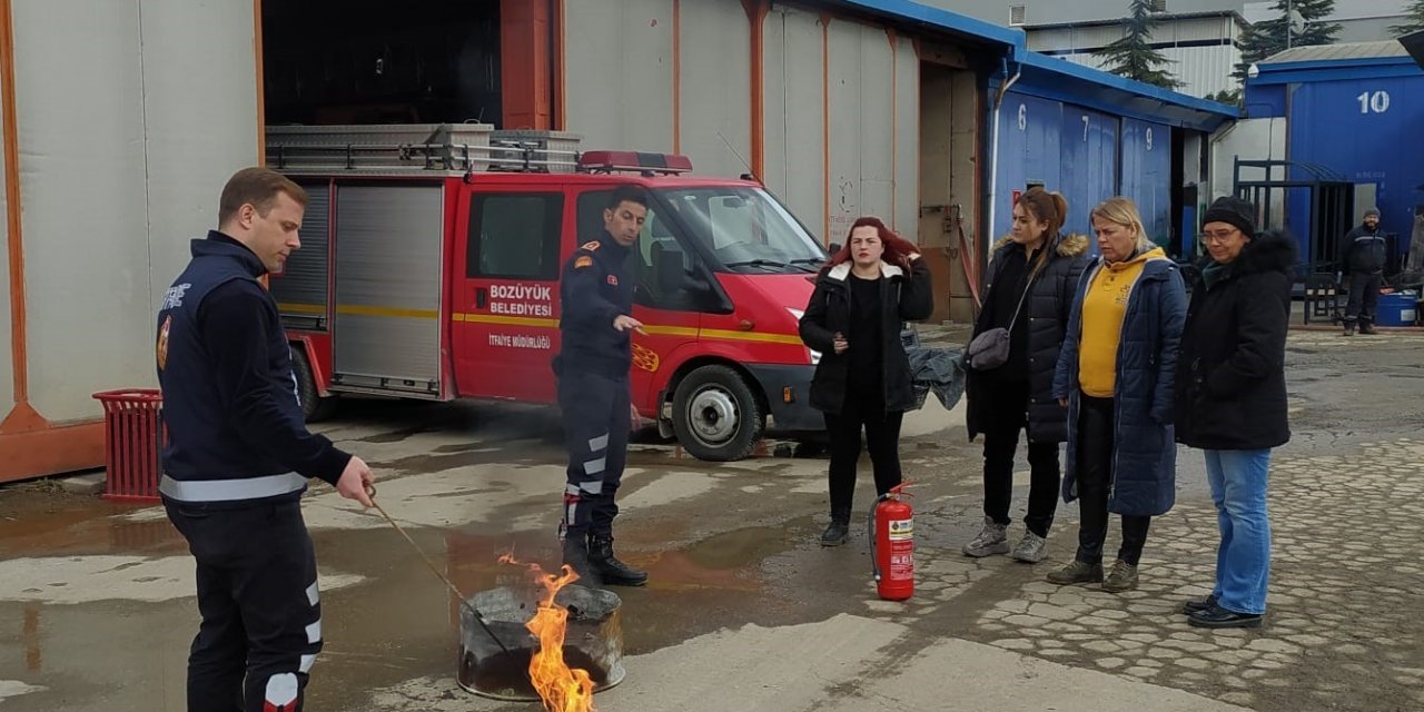 Vatmanlara yangın eğitimi