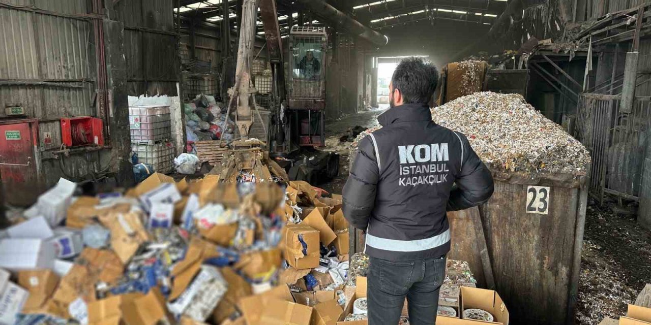 İstanbul’da ele geçirilen 110 ton kaçak tütün ve tütün mamulleri imha edildi