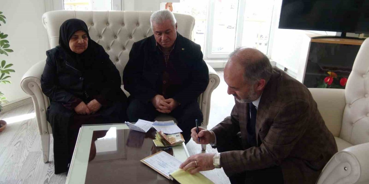 Gurbetçi aileden depremzedelere anlamlı bağış