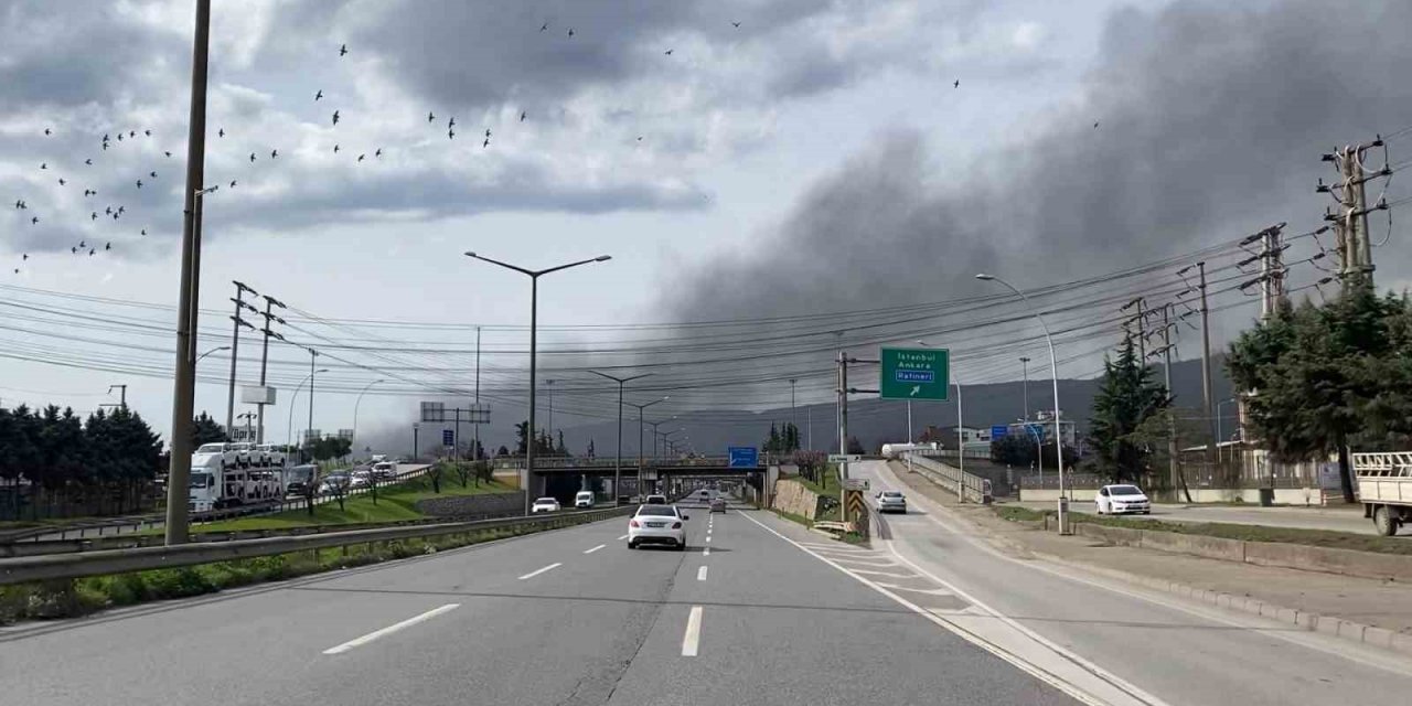Kocaeli’de fabrikada çıkan yangın korkuttu