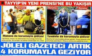 Tuvalete korumayla gidiyor!