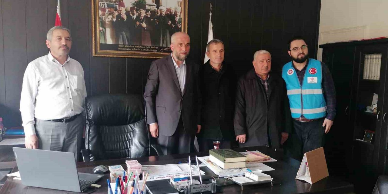 Çan’da din görevlilerinden depremzedelere bağış