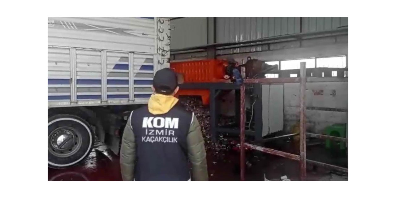 İzmir’de gümrük kaçağı 27 ton ürün ele geçirildi