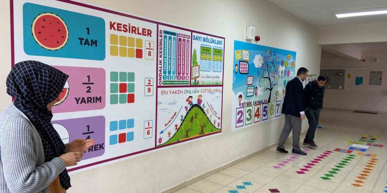 Aslanapa İlkokuluna Matematik Sokağı