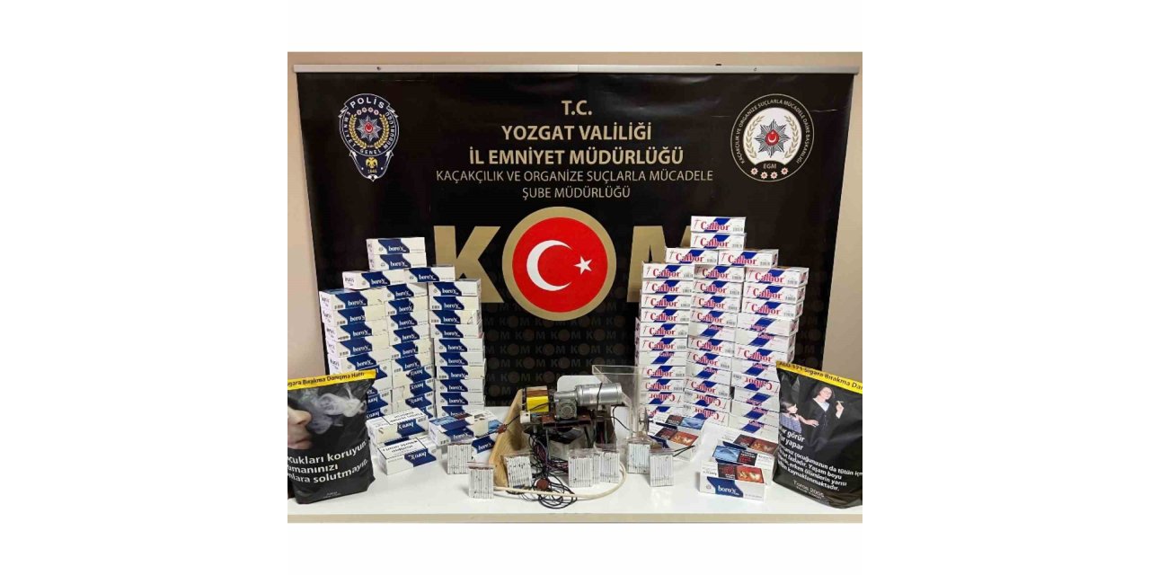 Yozgat’ta 16 bin 400 adet boş makaron ele geçirildi