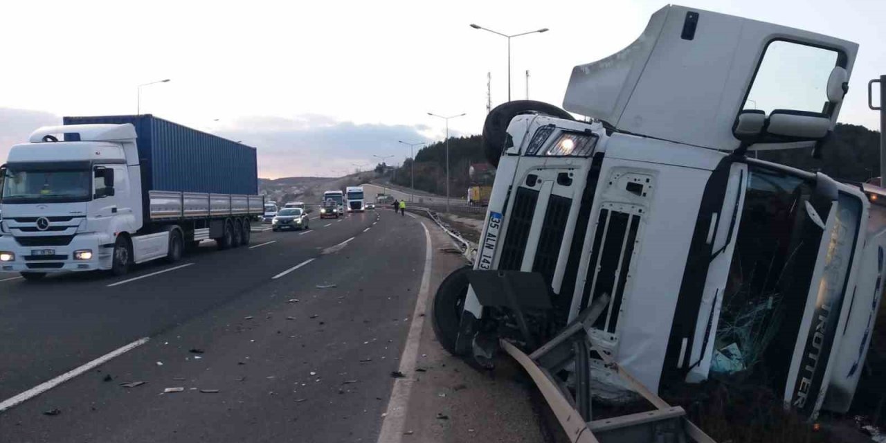 Çekici yoldan çıktı, 1 kişi yarandı