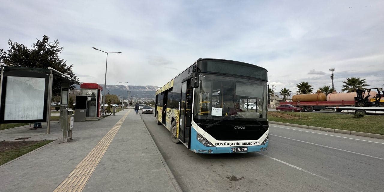 Kahramanmaraş’ta 16 hatla toplu taşıma devam ediyor