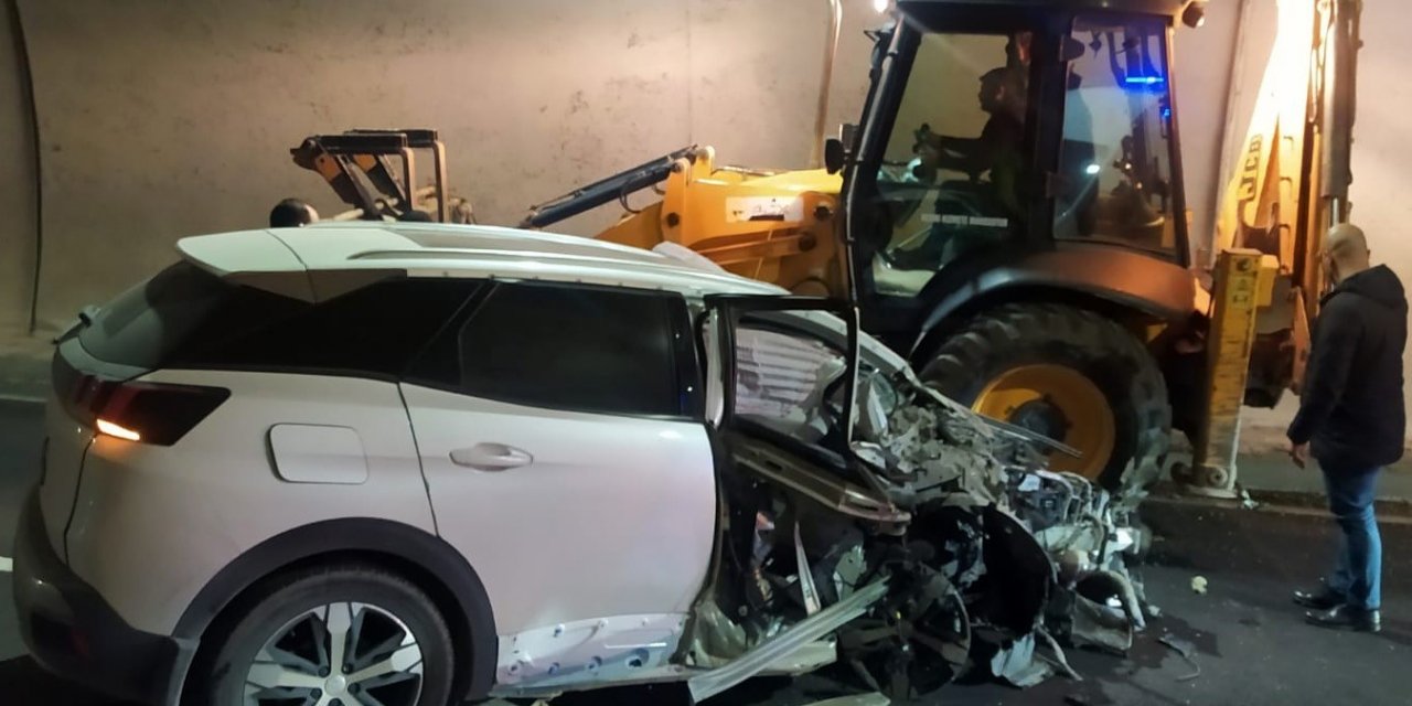 Tünel içindeki kazada 1 kişi yaralandı