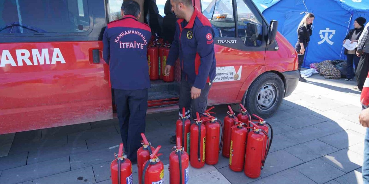 Geçici barınma merkezlerinde yangınlara karşı önlem