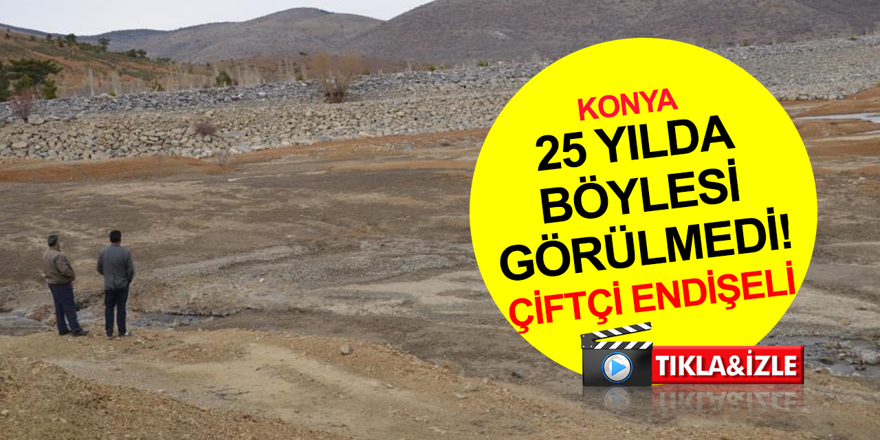 Konya'da 25 yıl önce kurulan gölet ilk defa susuz kaldı! Çiftçi endişeli, su takviyesi istiyor