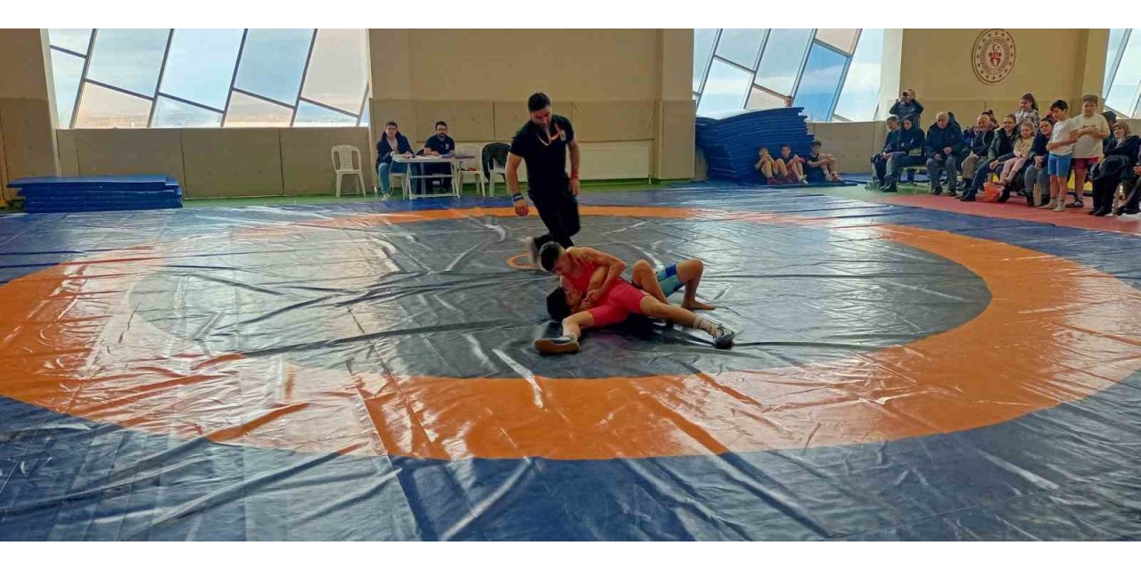 Okul sporlarında güreş müsabakaları sona erdi