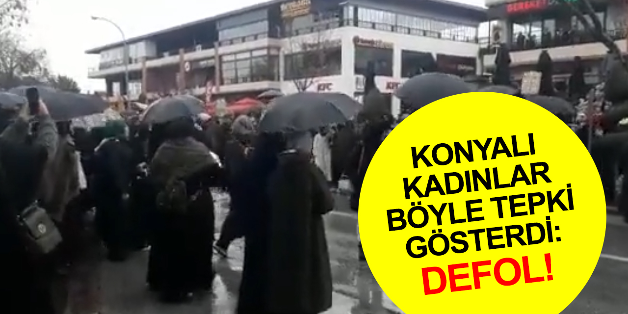 Konya'da Selin Ciğerci'ye şok! Güzellik merkezi açılışını 'Defol' sloganları ile yaptı