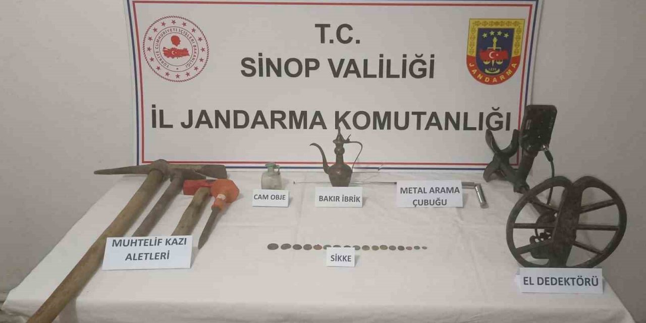 Sinop’ta kaçak kazı operasyonunda 1 gözaltı