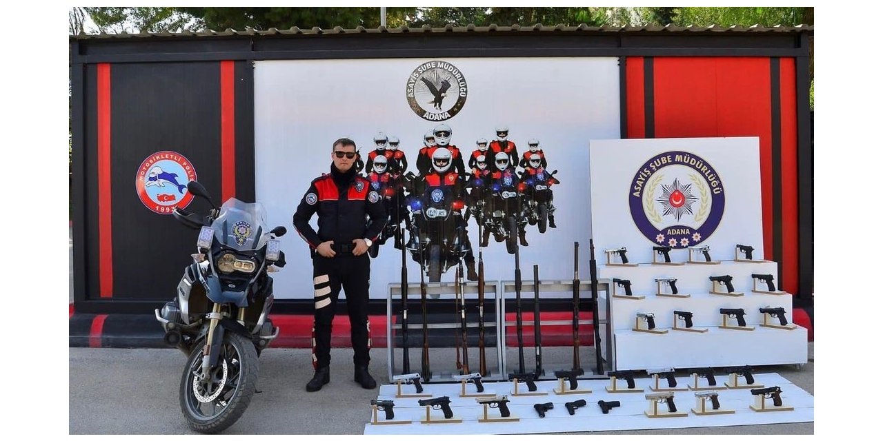Adana’da polisin yakaladığı 36 hırsız tutuklanırken, 125 adet ruhsatsız silah ele geçirildi