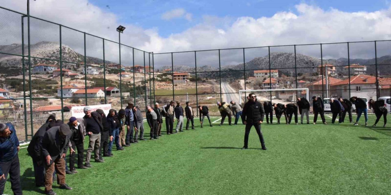 Burdurlu köylülerden "Nefes Al, Hareket Et, Yaşadığını Fark Et" farkındalığı