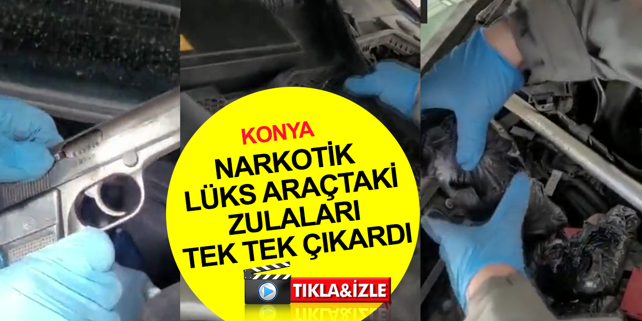 Konya'da piyasaya sürecekti! Narkotik lüks araçtaki 2 kiloluk uyuşturucu zulasını böyle patlattı