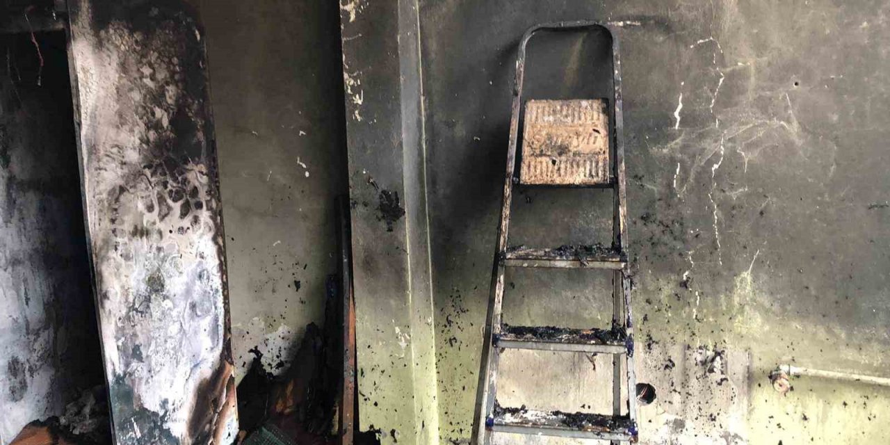 Bodrumda çıkan yangında faciadan dönüldü