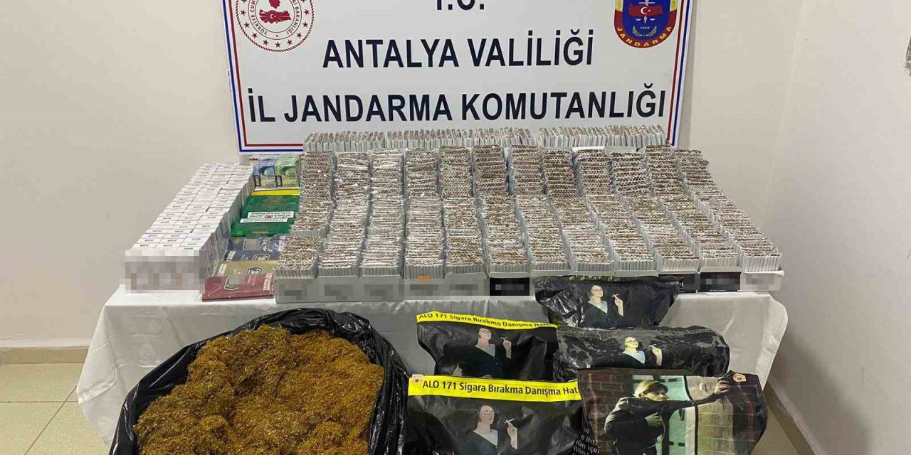 Antalya’da jandarmadan kaçak sigara baskını
