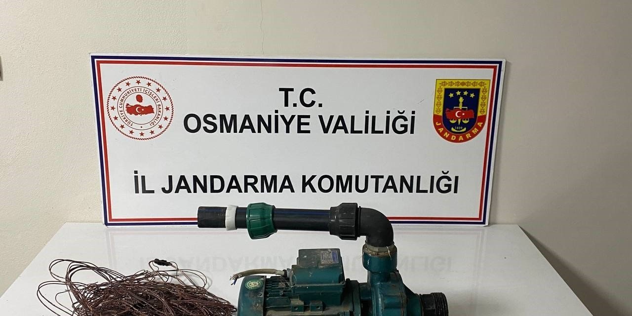 Su dinamosu çalan şüpheliler yakalandı