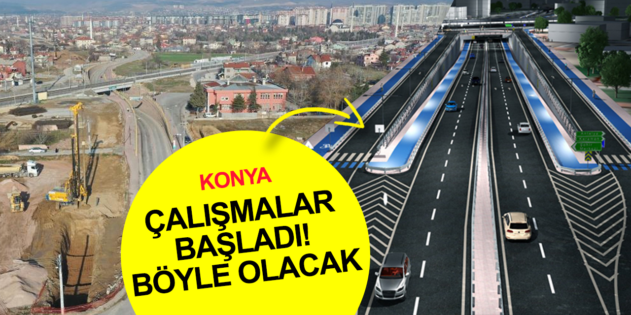 Konya YHT hattındaki Taşköprü Altgeçidinde düzenleme çalışmaları başladı