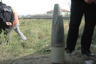 Konya'da top mermisi bulundu