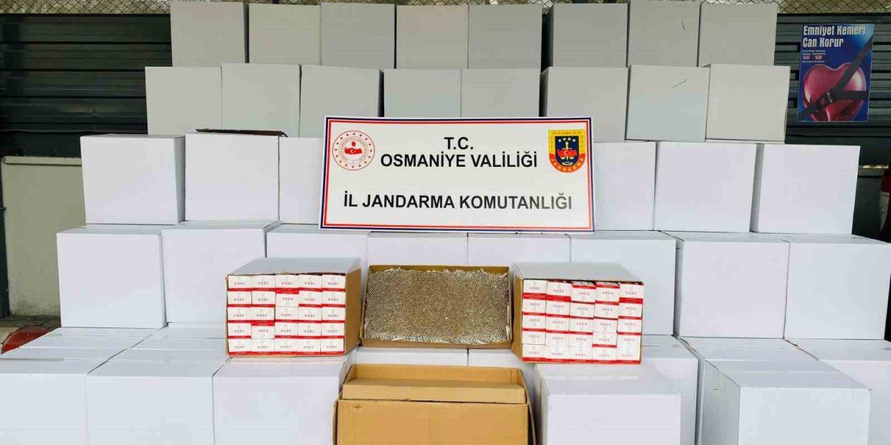 Osmaniye’de 1 milyon 296 bin adet kaçak makaron ele geçirildi