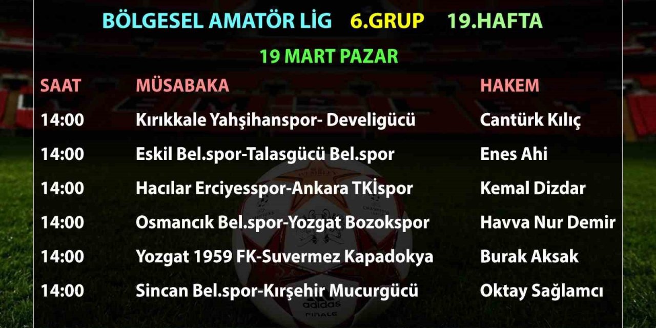 19.hafta maçlarını yönetecek hakemler belli oldu