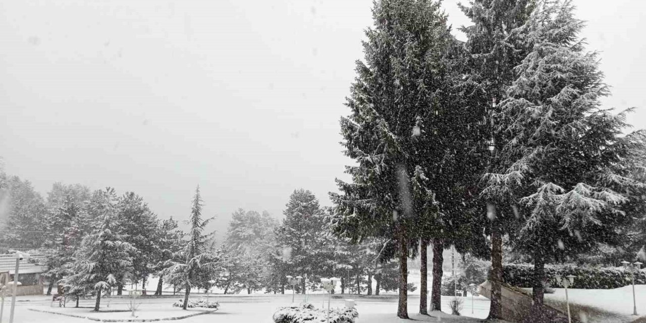 Doğaseverlerin gözdesi Abant’ta mart ayında kar sürprizi