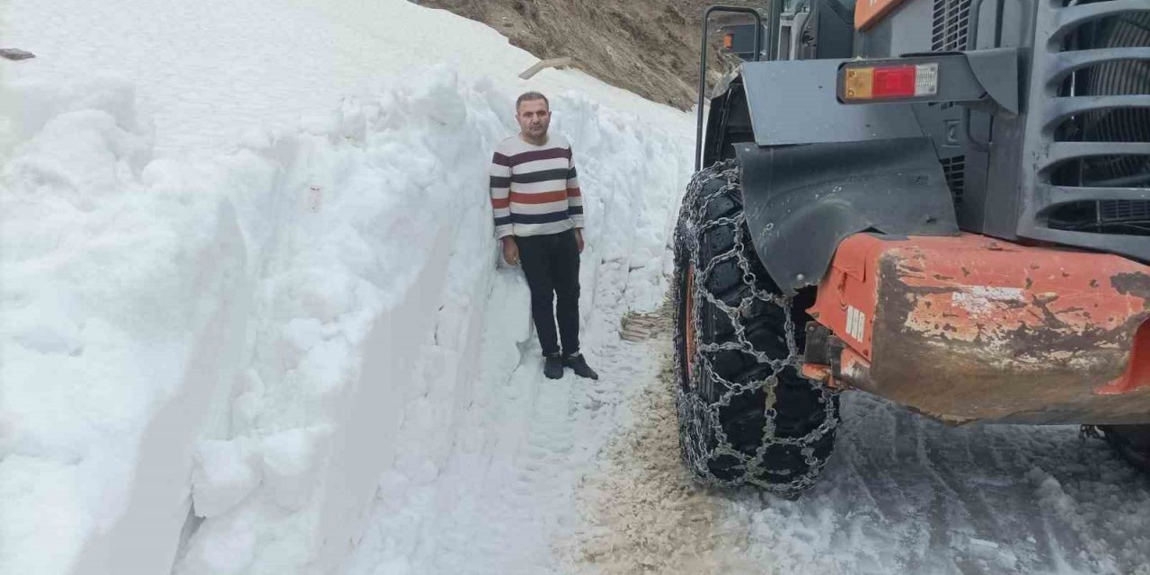 Batman’da 3 aydır kar nedeniyle kapalı olan yol 2 günde açıldı