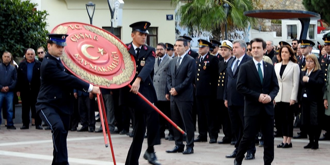 Çanakkale Deniz Zaferi’nin 108. yıldönümü Çeşme’de törenle kutlandı