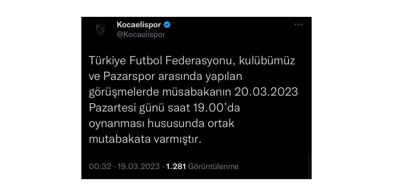 Hava muhalefeti seyahati engelledi, Kocaelispor-Pazarspor maçı ertelendi