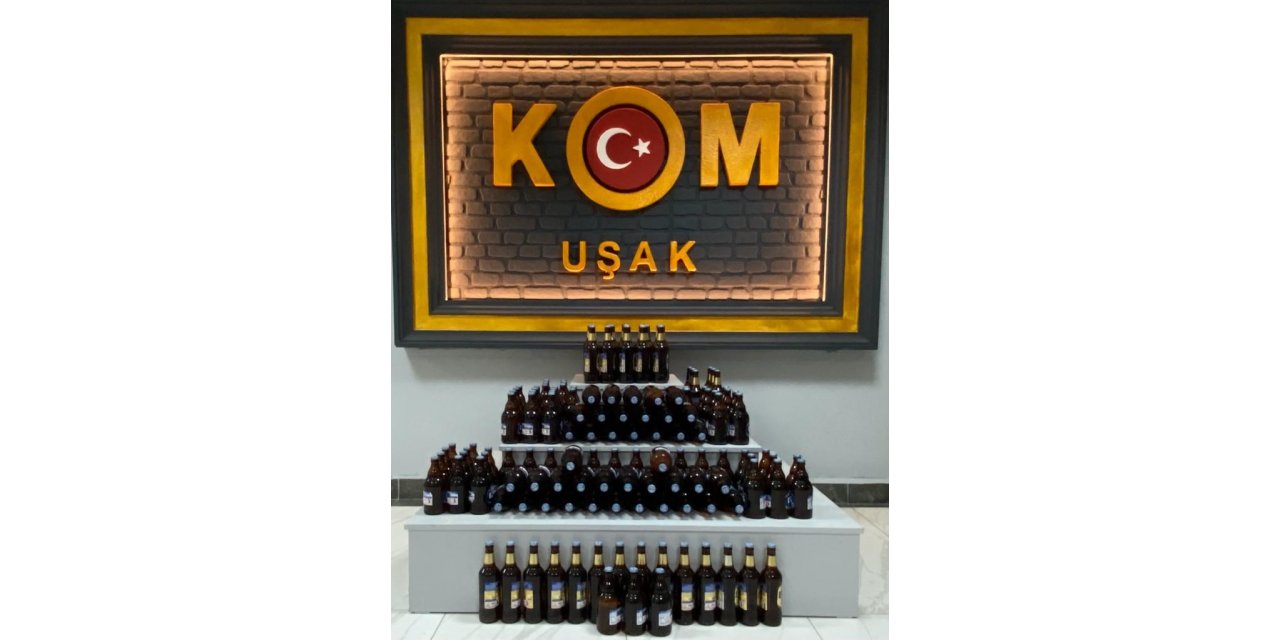 Uşak’ta 159 şişe kaçak alkol ele geçirildi