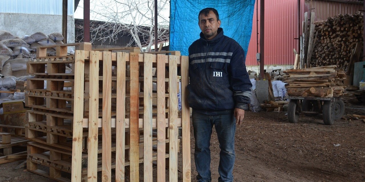 Deprem sonrası palet üretimi arttı