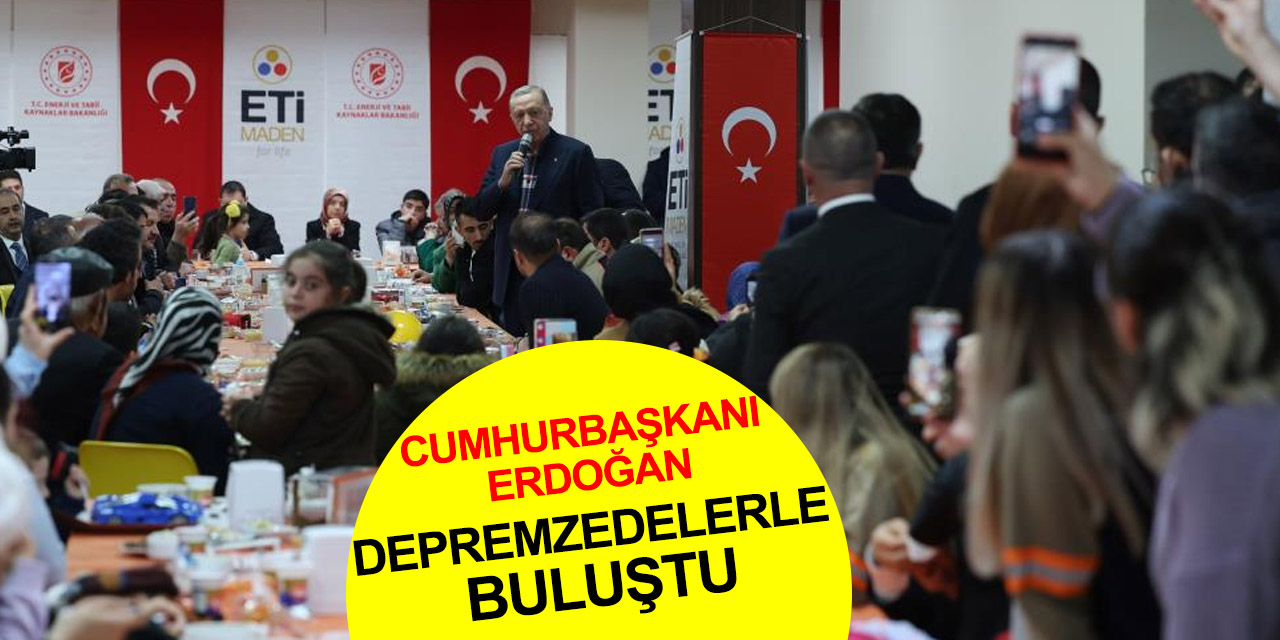 Cumhurbaşkanı Erdoğan, Balıkesir’de depremzedelerle beraber yemek yedi