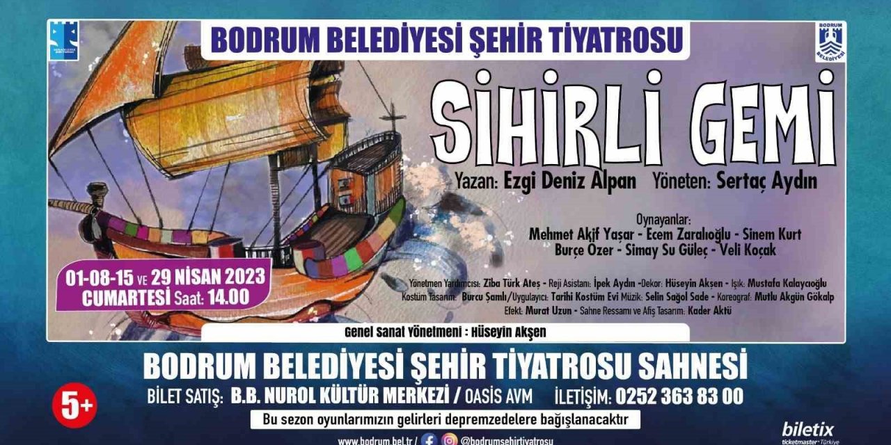 Bodrum’da "Sihirli Gemi" adlı çocuk oyunu sahnede