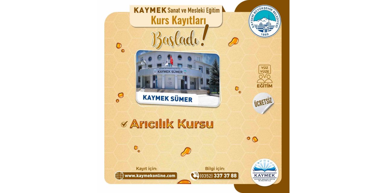 Büyükşehir KAYMEK’ten arıcılık kursu