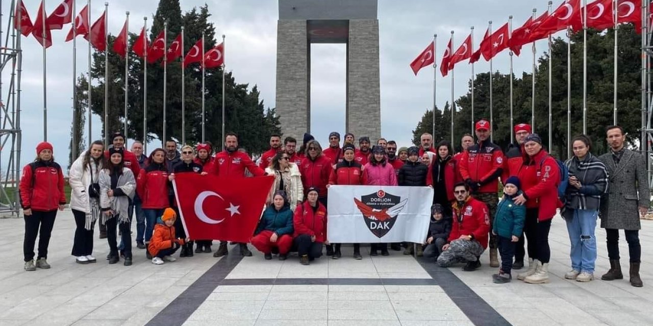 DAK ekibi Gelibolu’da şehitleri andı