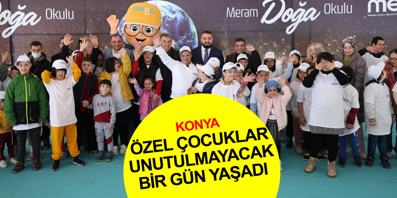 Konya Meram'da özel çocuklar gösteriler ve oyunlarla eğlenceli bir gün yaşadı