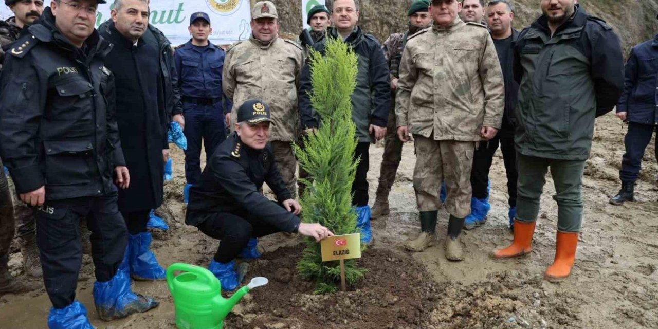Depremden etkilenen illeri temsilen 2 bin 800 adet fidan toprakla buluştu